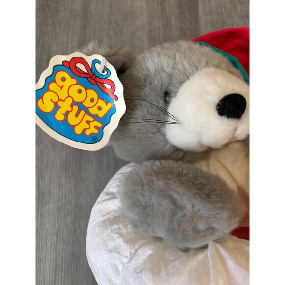 Vtg 1992 Good Stuff Nylon Parachute  Bear Christmas Stocking - Picture 2 of 6